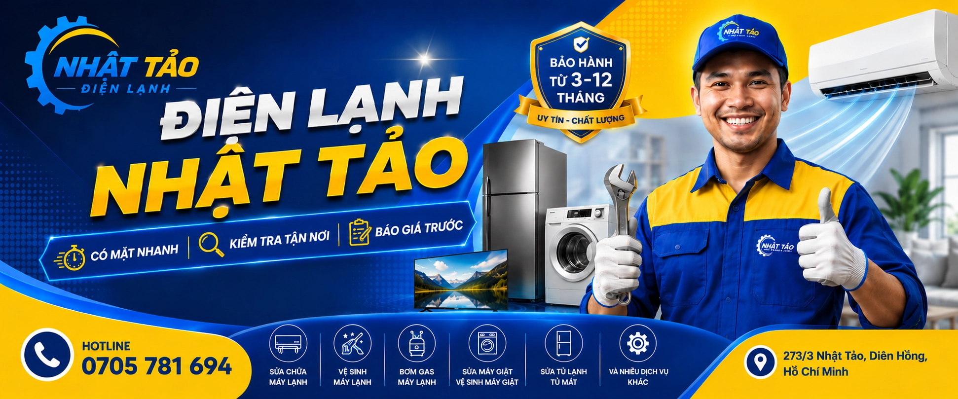 Điện Lạnh Nhật Tảo - Dịch vụ sửa điện lạnh Uy tín Nhanh Chóng