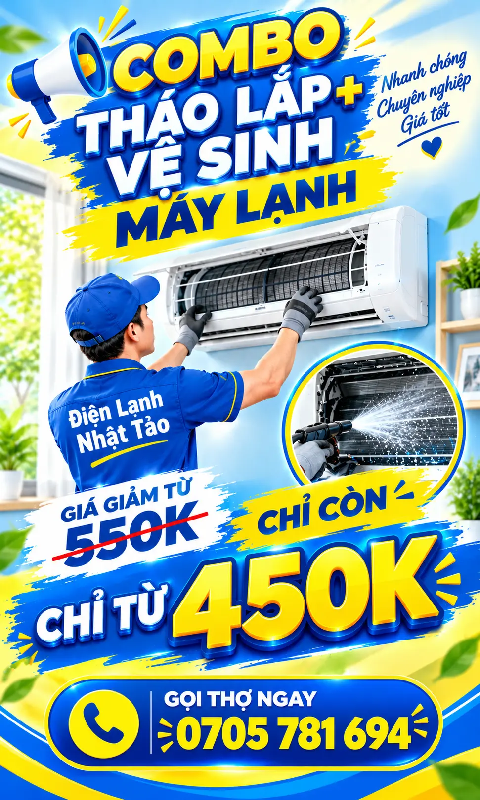 Bảng giá thi công lắp đặt máy lạnh